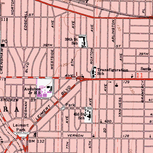 Topographic Map of Church of Christ, CA