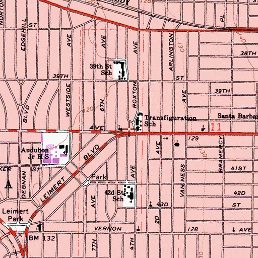 Topographic Map of Church of the Transfiguration, CA