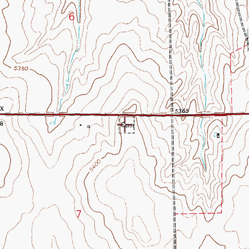 Topographic Map of Andrix Cemetery, CO