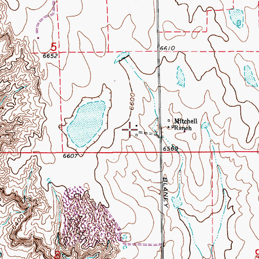 Topographic Map of Bishop Ranch, CO