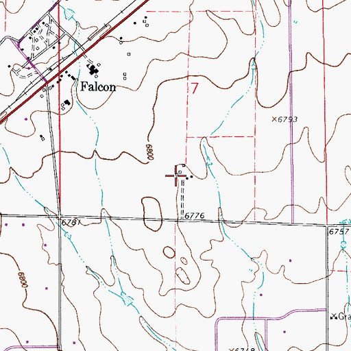 Topographic Map of Pring Ranch, CO