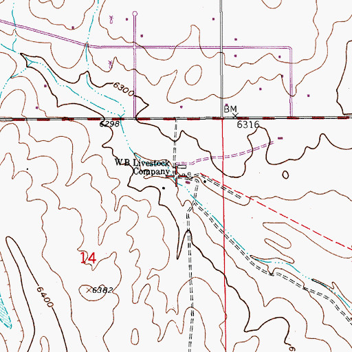 Topographic Map of Bledsoe Ranch (historical), CO