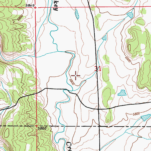 Topographic Map of Avery Ranch (historical), CO