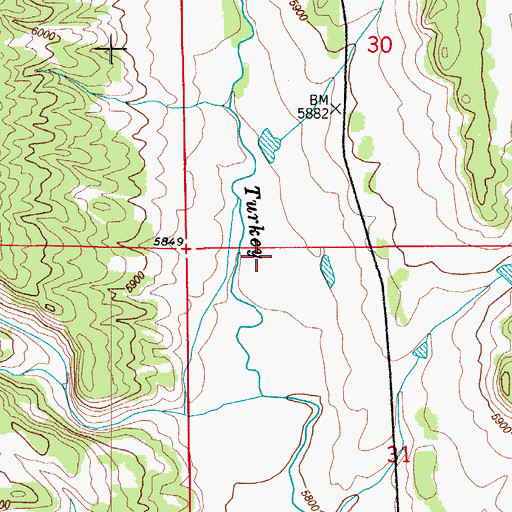 Topographic Map of Earley Ranch (historical), CO
