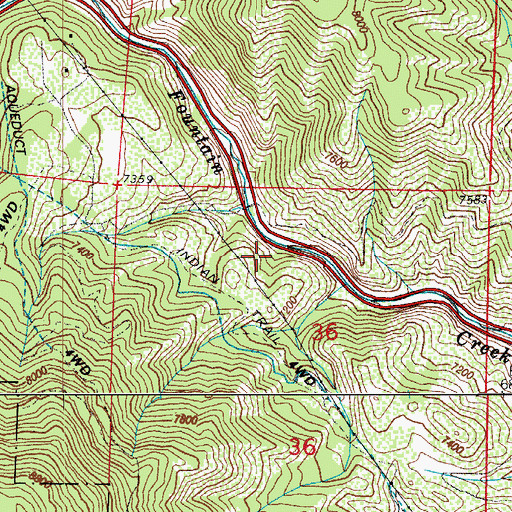 Topographic Map of Crags Siding (historical), CO