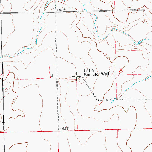 Topographic Map of Little Bankiter Well, CO