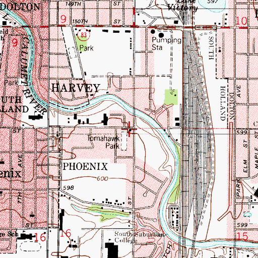 Topographic Map of Bible Fellowship Church, IL