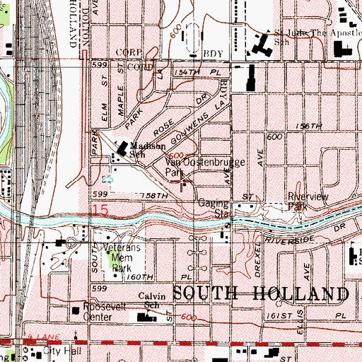 Topographic Map of Christian and Missionary Alliance Church, IL