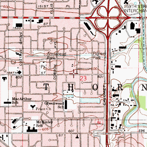 Topographic Map of Grace Lutheran Church, IL