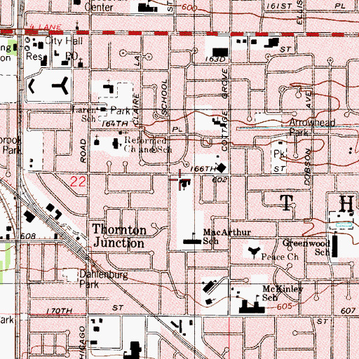 Topographic Map of Redeemer Lutheran Church, IL