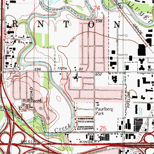 Topographic Map of Thorn Creek Reformed Church, IL