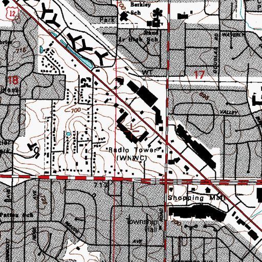 Topographic Map of Annex of Arlington Shopping Center, IL