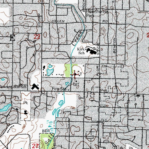 Topographic Map of Christ the King Lutheran Church, IL