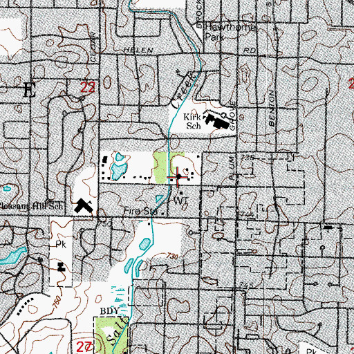 Topographic Map of Christ the King Lutheran Church, IL
