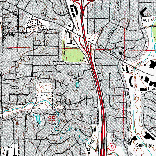 Topographic Map of Fairfax Village, IL