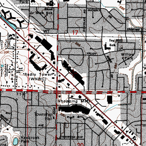 Topographic Map of Northpoint Shopping Center, IL