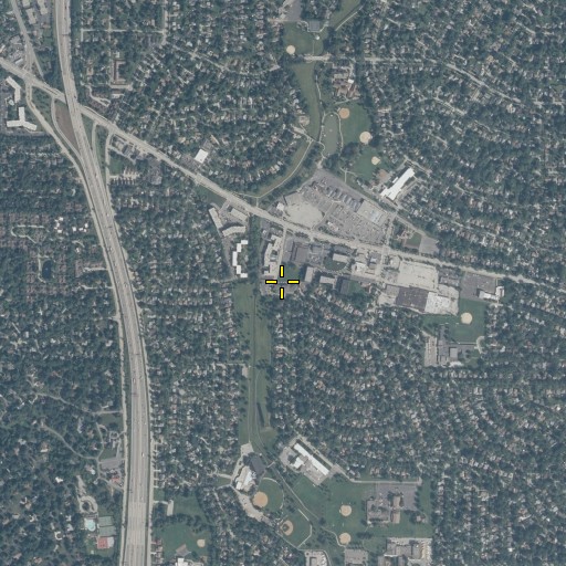 Aerial/Satellite Image of Rolling Meadows Library, IL