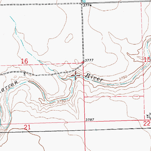 Topographic Map of North Fork Cimarron River, CO