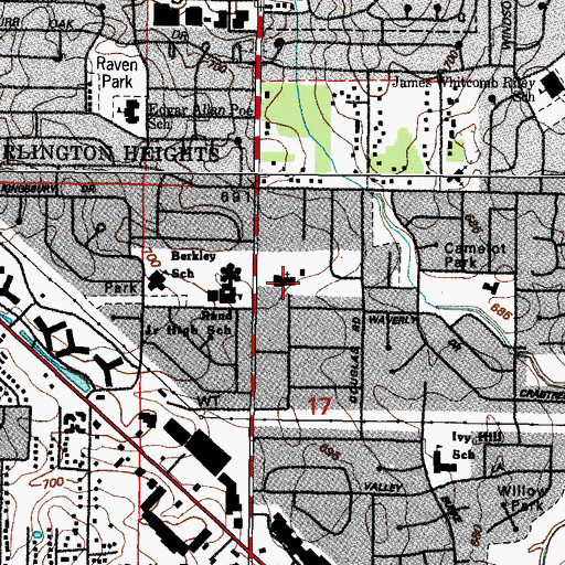 Topographic Map of Saint Edna Catholic Church, IL