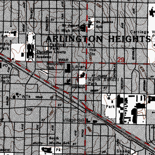 Topographic Map of Saint John United Church of Christ, IL