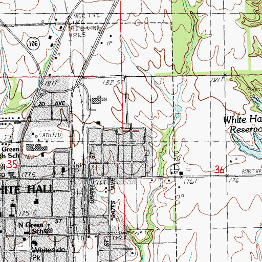 Topographic Map of New Life Church, IL