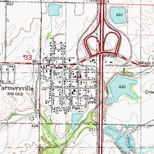 Topographic Map of Saint Marys Catholic Church, IL