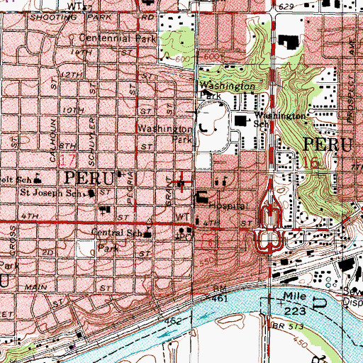 Topographic Map of Zion United Church of Christ, IL