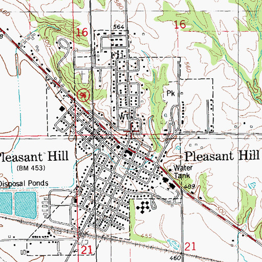 Topographic Map of Pleasant Hill Baptist Church, IL