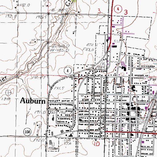 Topographic Map of Kingdom Hall of Jehovahs Witnesses, IL