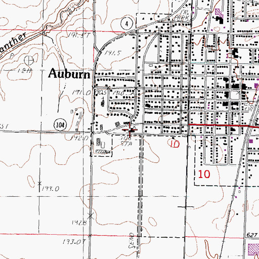 Topographic Map of Trinity Lutheran Church, IL