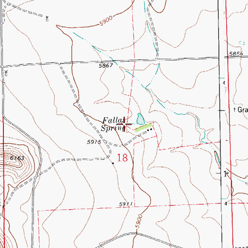 Topographic Map of Fallas Spring, CO
