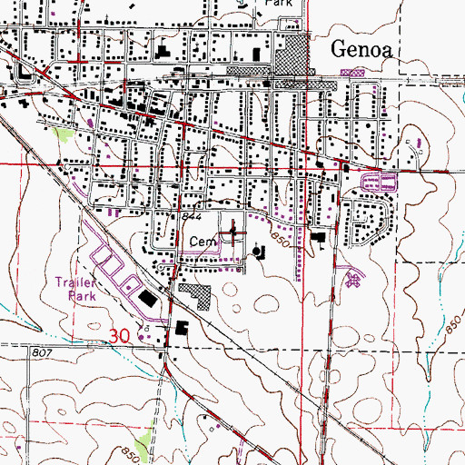 Topographic Map of Faith United Methodist Church, IL