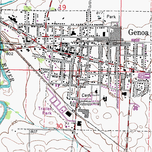 Topographic Map of Foursquare Gospel Church, IL