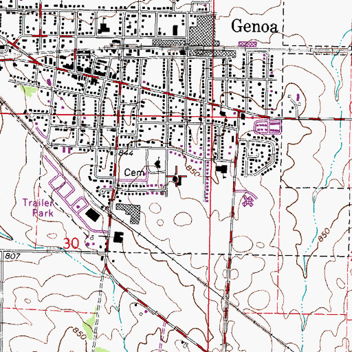 Topographic Map of Saint Catherine Church, IL