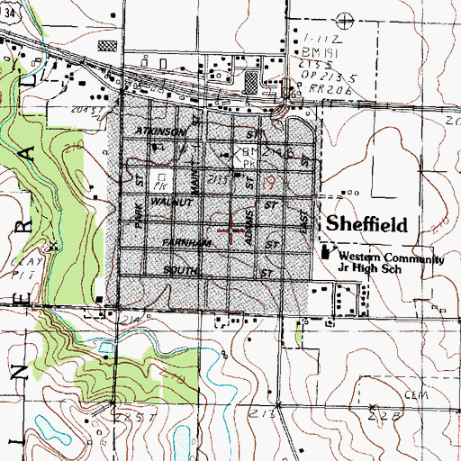 Topographic Map of First United Church of Christ, IL