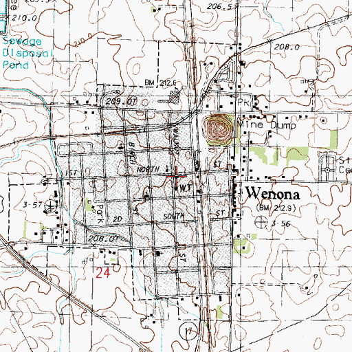 Topographic Map of Zion Lutheran Church, IL