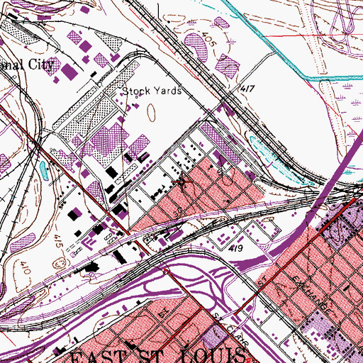 Topographic Map of Carver School (historical), IL