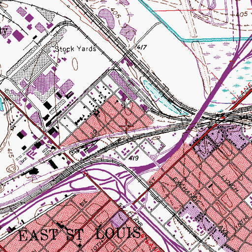 Topographic Map of Church of God in Christ, IL