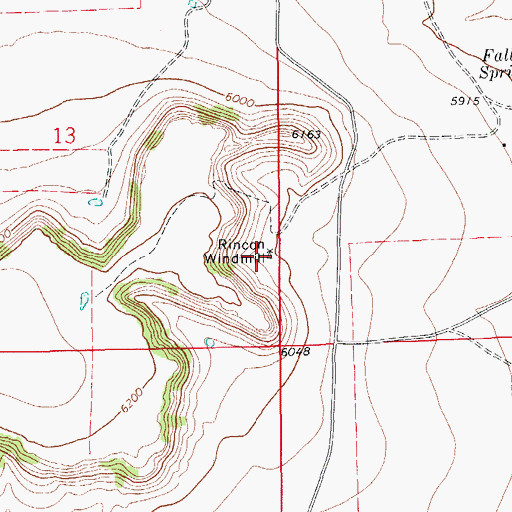 Topographic Map of Rincon Windmill, CO