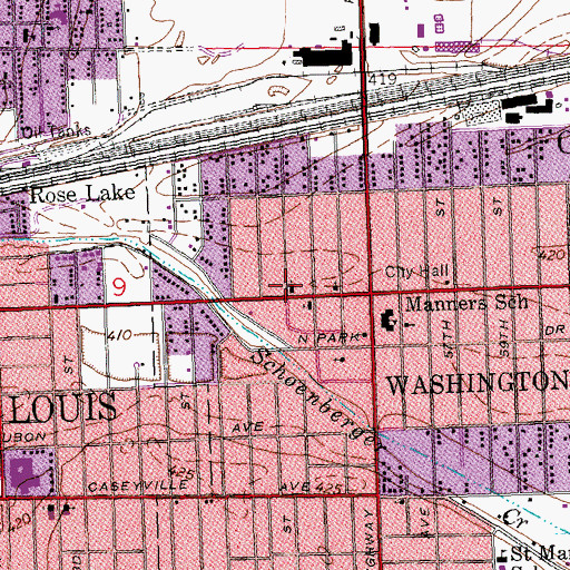 Topographic Map of Faith Baptist Church, IL