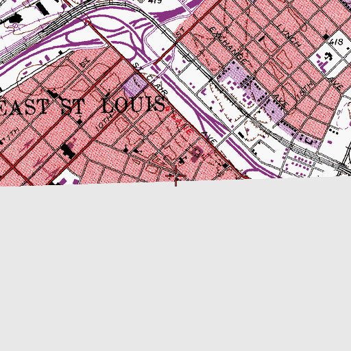 Topographic Map of First Church of Christ Scientist, IL