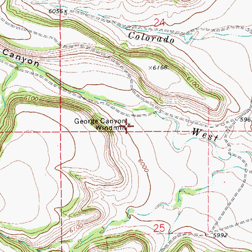 Topographic Map of George Canyon Windmill, CO
