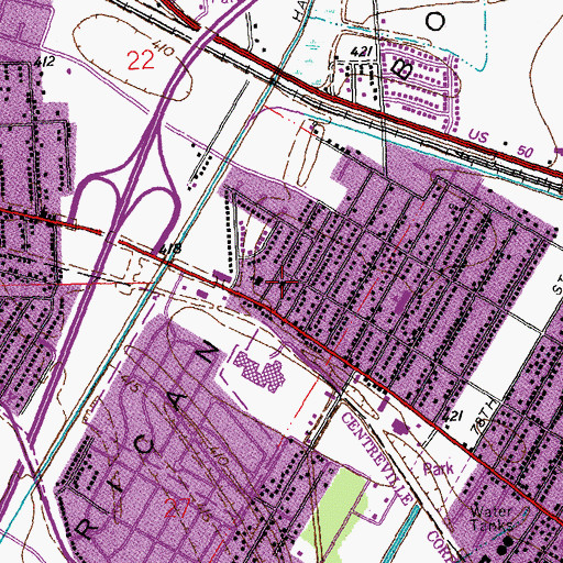 Topographic Map of First Presbyterian Church, IL