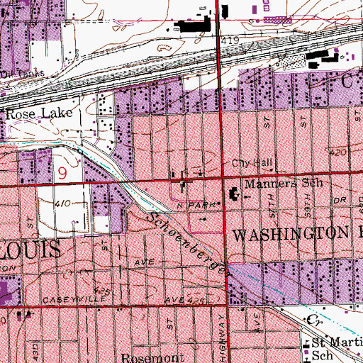 Topographic Map of Grace Methodist Church, IL