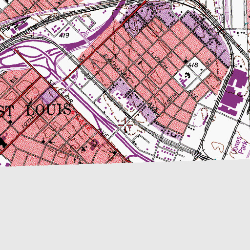 Topographic Map of Immaculate Conception School, IL