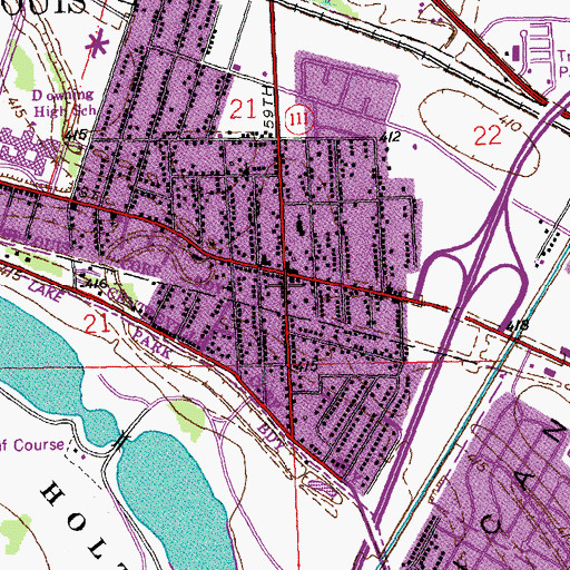 Topographic Map of Kingshighway Church of Christ, IL