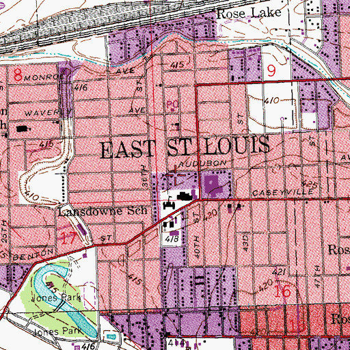 Topographic Map of Mount Olive Free Pentecostal Church, IL