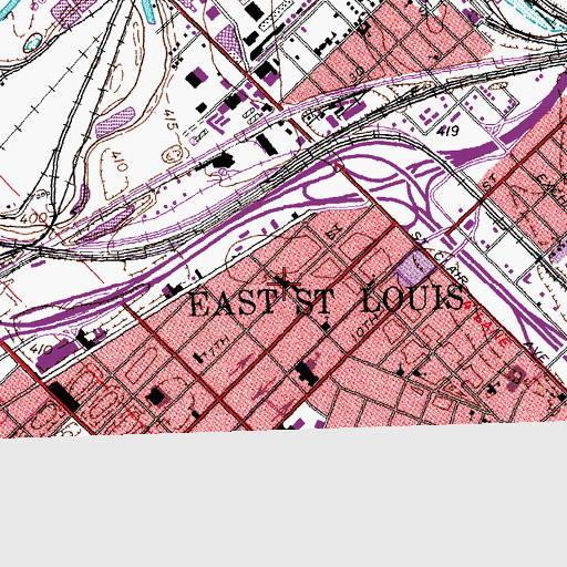 Topographic Map of Saint Adalberts School, IL
