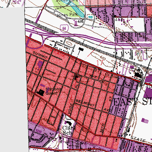 Topographic Map of Saint Patricks Church, IL