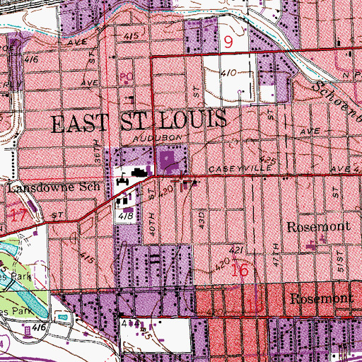 Topographic Map of Saint Pauls Methodist Church, IL